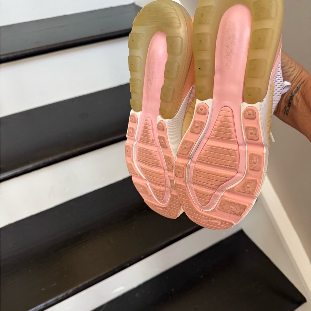 Nike Women's Pastel Pink and Yellow Sneakers - Picture 5 of 5